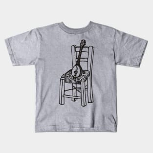 Baglamas resting on Chair Kids T-Shirt